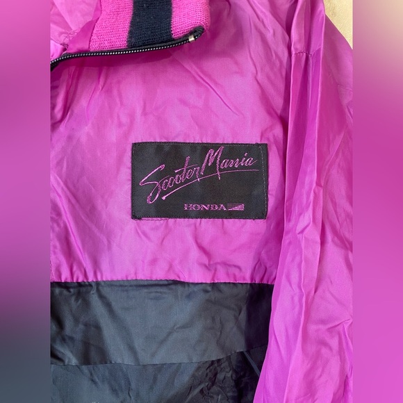 Vintage Hondaline Scooter Mania Pink and Black Windbreaker 80s Unisex Small - Picture 7 of 7